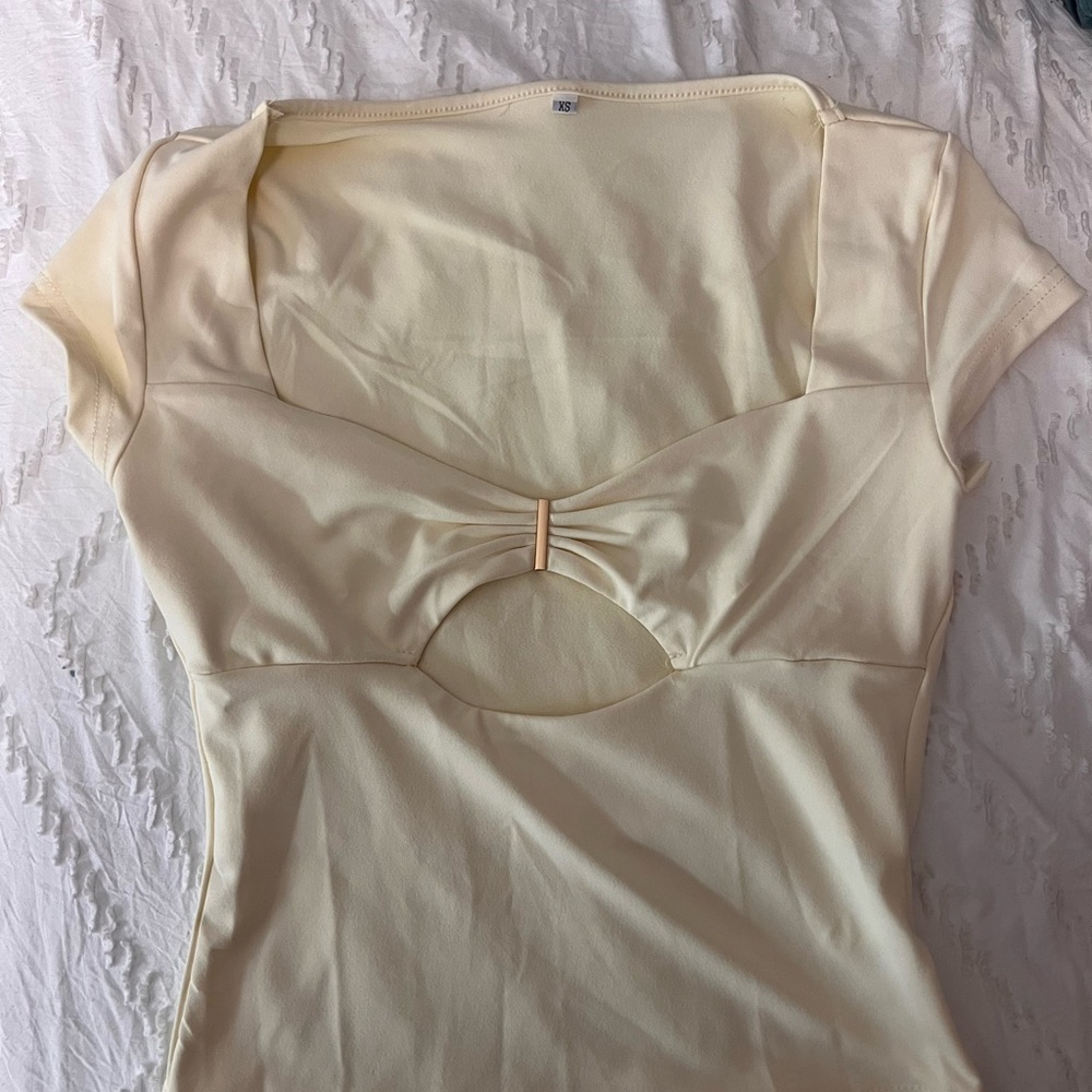 SHEIN yellow Crop Top
